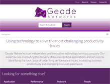 Tablet Screenshot of geodenetworks.com